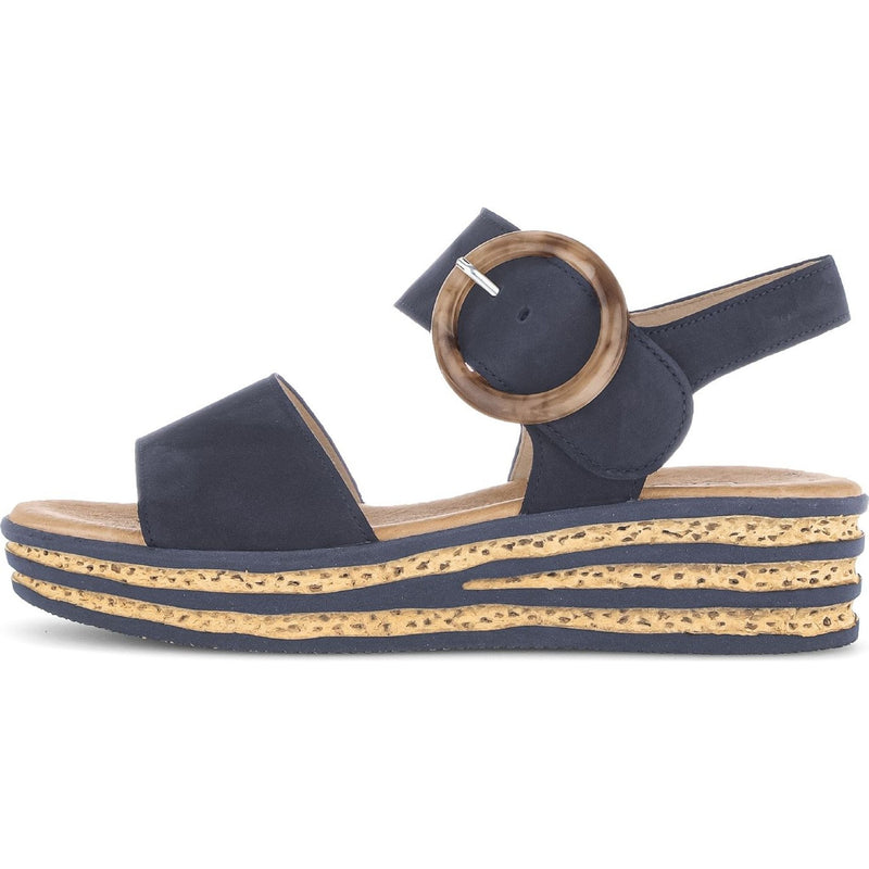 Womens Gabor 84.550 Wedge Andre Sandal - Marine Blue