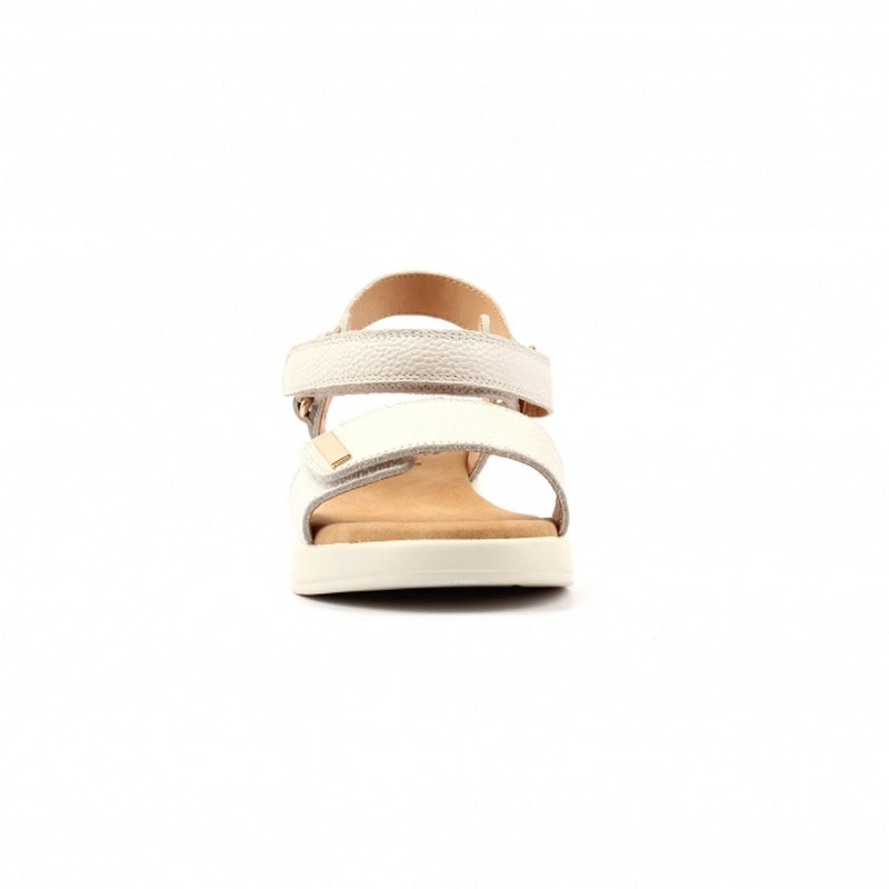 Womens Lunar JLW008 Wedge Lark Leather Sandals - White