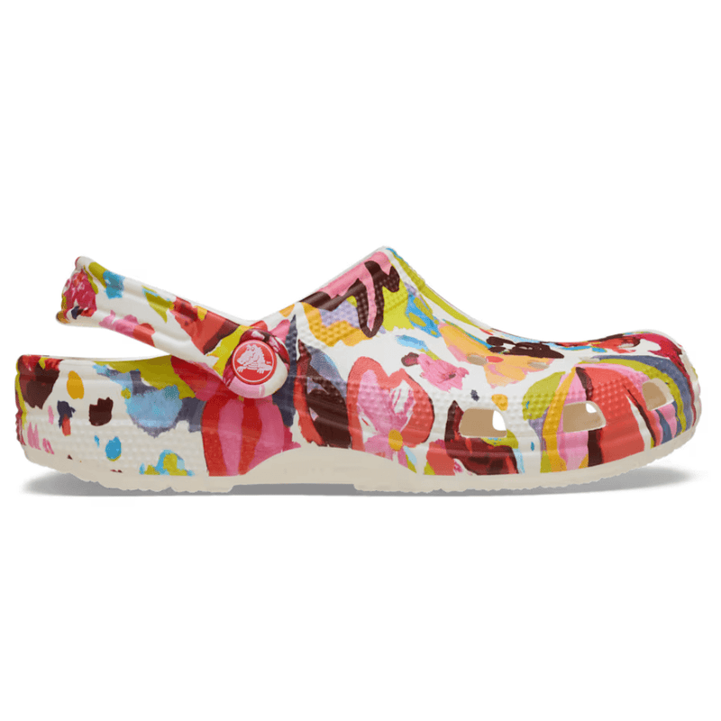 Womens Crocs Classic Painted Floral Clogs - Painted Floral