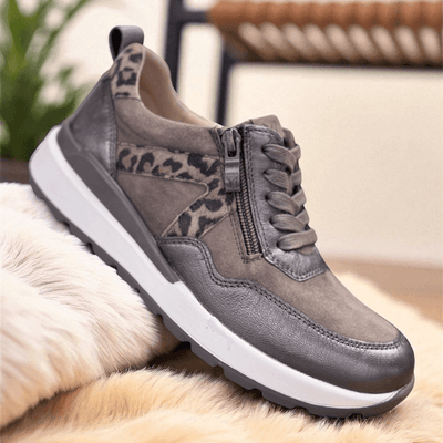 Womens Caprice 23737 Side Zip Trainers - Taupe