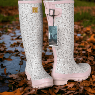Womens Laurence Llewelyn-Bowen Public Anemone Pink Floral Wellington Boots - Pink Floral