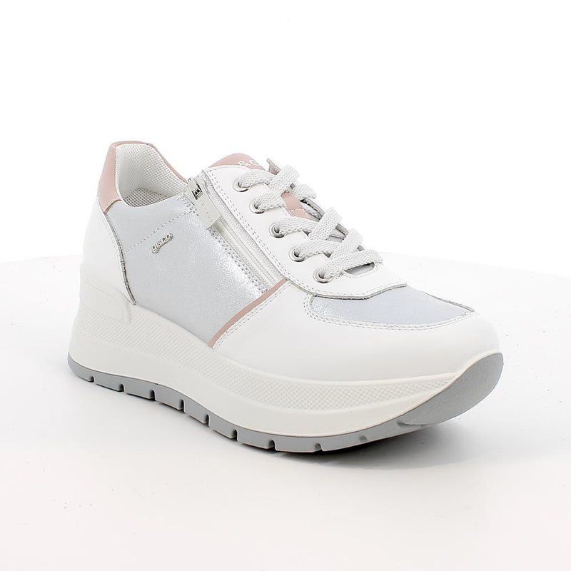 Womens Igi & Co White And Silver Platform Trainers - White And Silver
