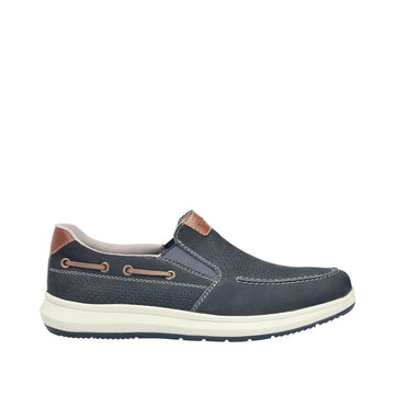 Mens Rieker 16968 Blue Flats - Blue