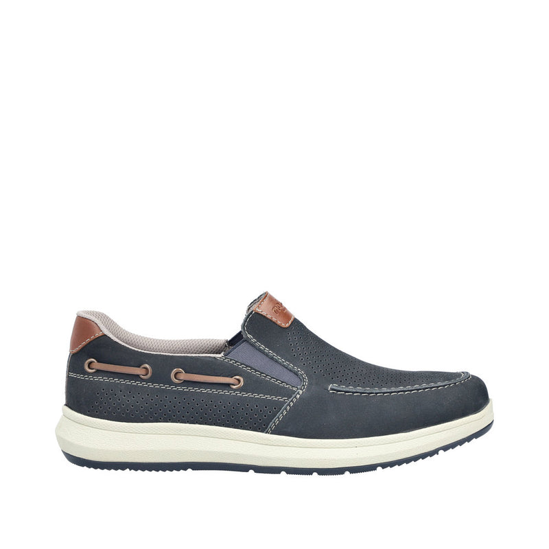 Mens Rieker 16968 Blue Flats - Blue