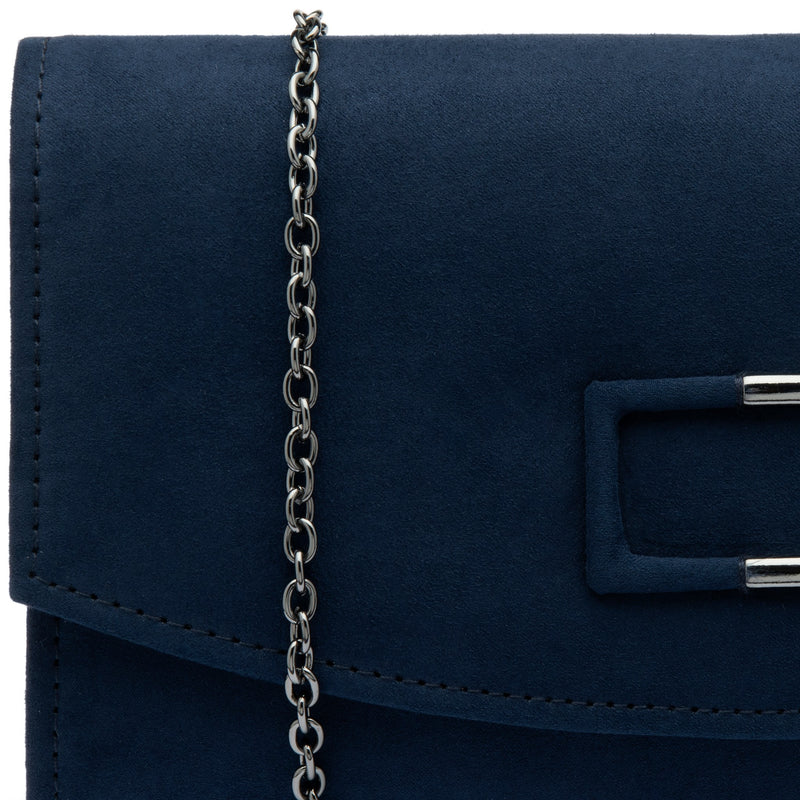Womens Lotus ULG104 Navy Microfibre Clutch Reah Bag - Navy