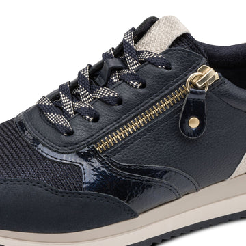 Womens Jana 23774 Side Zip Trainers - Navy