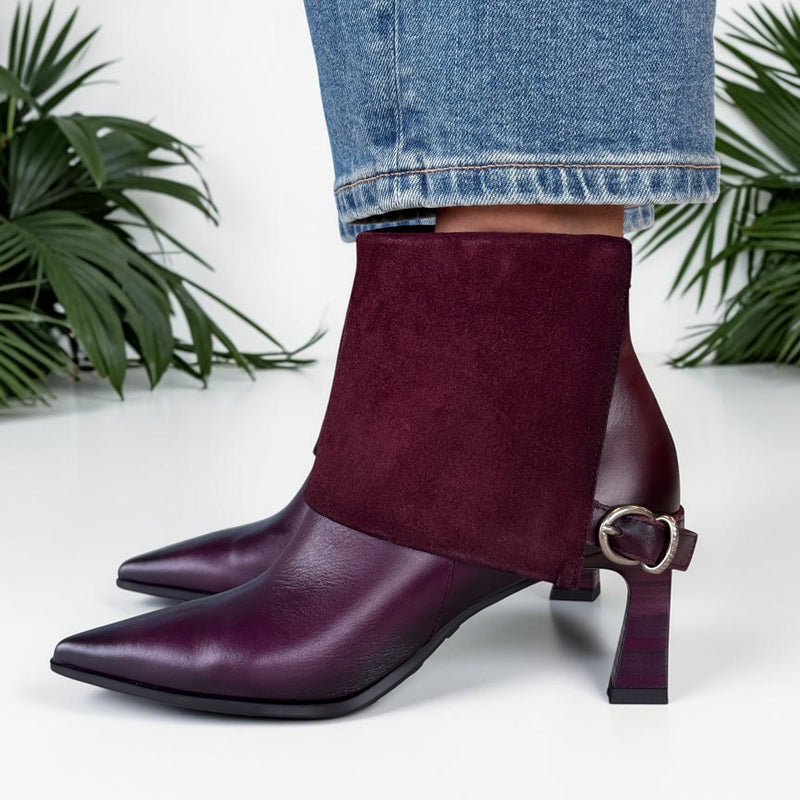 Womens Hispanitas 265070 Paris Ankle Boots - Burgundy