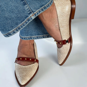 Womens AW26 Nemonic 2424 Renata Brown Flat Shoes - Brown