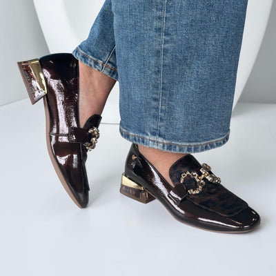 Womens Zanni & Co Hahoe Loafers - Topaz Cheetah