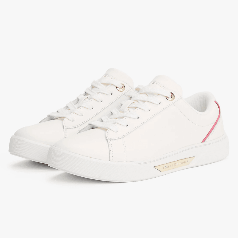 Womens Tommy Hilfiger Chic Court Trainers - Ancient White
