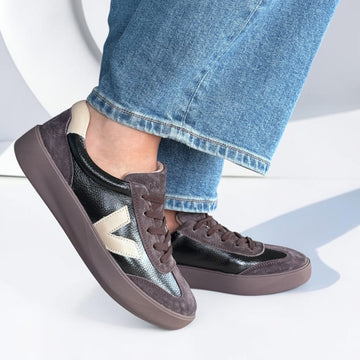 Womens Drilleys Thirty Six Trainers - Coal Cocoa