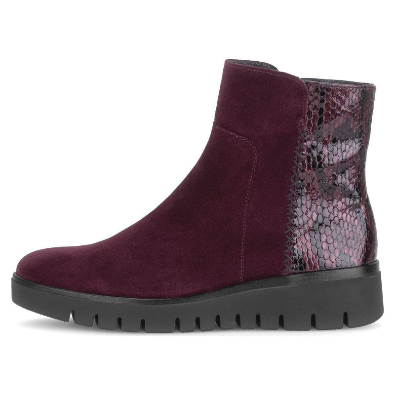 Womens Gabor 8015 Ankle Boots - Mulberry