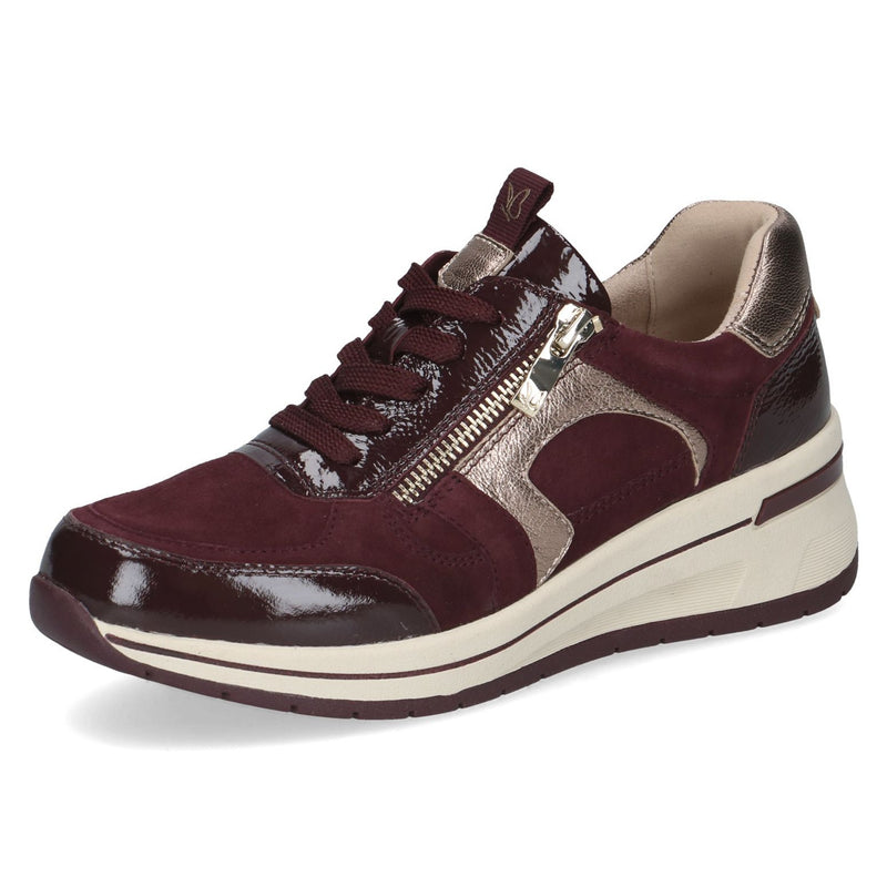 Womens Caprice 23300 Trainers - Bordeaux Combi