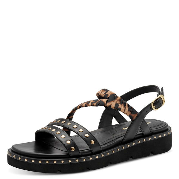 Womens Tamaris 28227 Black Comb Sandals - Black Comb