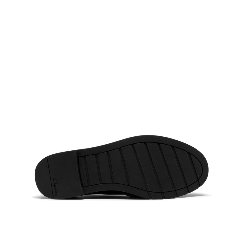 Girls Clarks Scala Lane Youth Black Patent School Shoes - Black Patent