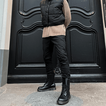 Womens Dr Martens 1490 10 Eyelet Smooth Leather Mid Calf Boot - Black