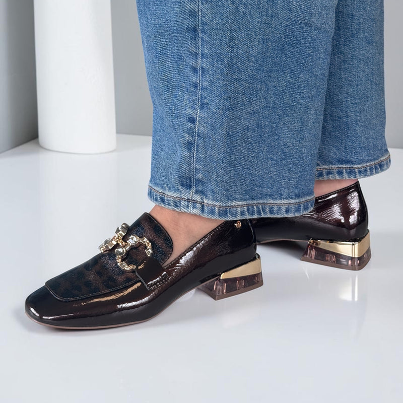 Womens Zanni & Co Hahoe Loafers - Topaz Cheetah