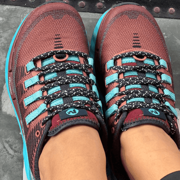 Womens Women Merrell Agility Peak 4 Running Trainers - Burgundy Multi