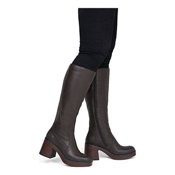 Womens Rieker 58090 Nougat Long Boots - Nougat