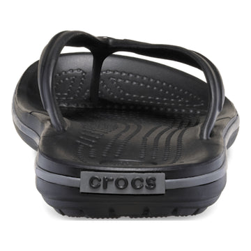 Mens Crocs Crocband Flip Flops - Black Slate Grey