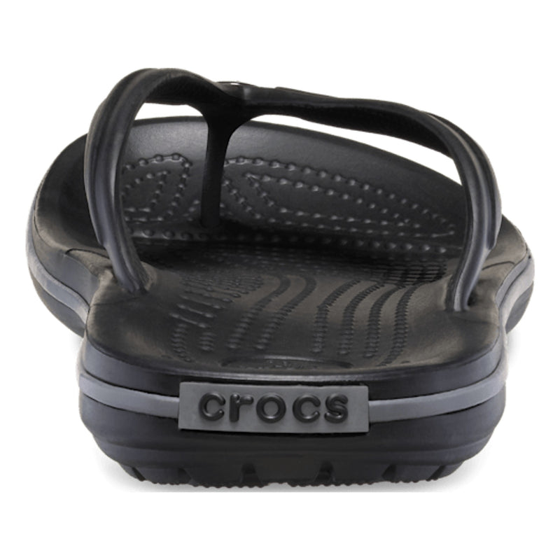 Mens Crocs Crocband Flip Flops - Black Slate Grey