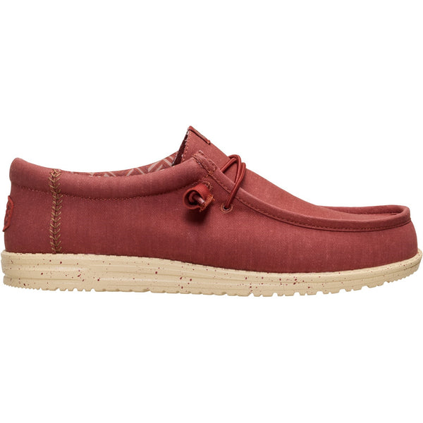 Mens Heydude Burnt Red Wally Stretch Canvas - Burnt Red
