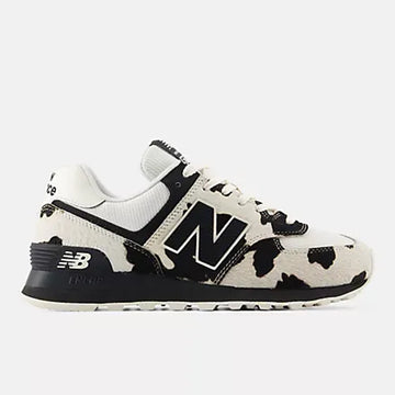 Womens New Balance W574 Black with Linen Trainers - Black with Linen