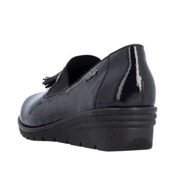 Womens Rieker L5363 Sea Blue Wedged Loafers - Sea Blue