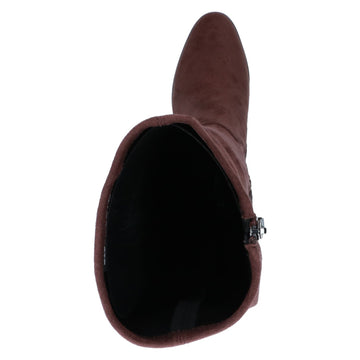 Womens Caprice 25503 Long Boots - Chocolate Brown Stretch