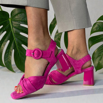Womens Lotus ULS622 Maria Open-Toe Sandals - Pink