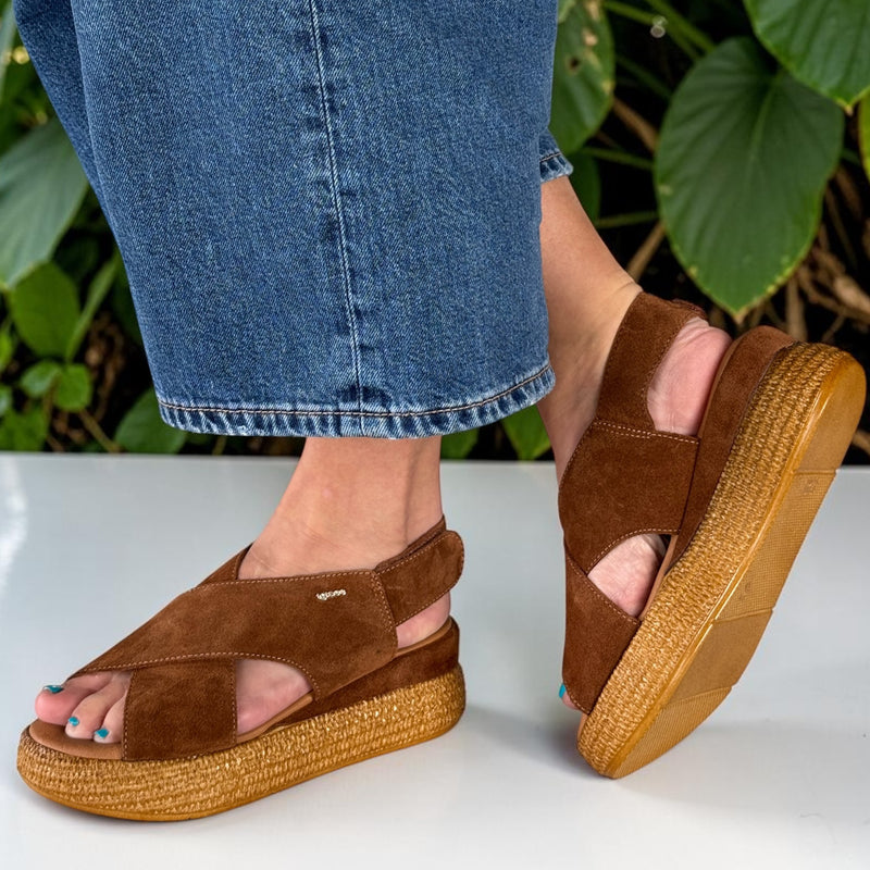 Womens Igi & Co 1187711 Brown Wedge Sandals - Brown