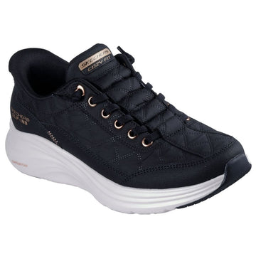 Womens Skechers Slip-ins: Contour Foam Cozy Fit Trainers - Black Rosegold