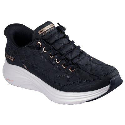 Womens Skechers Slip-ins: Contour Foam Cozy Fit Trainers - Black Rosegold