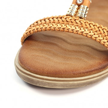 Womens Lunar JLH502 Portofino Sandals - Camel