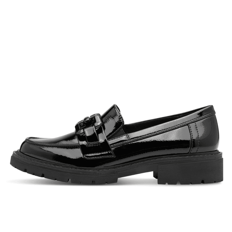 Womens Jana 24764 Loafers - Black Patent