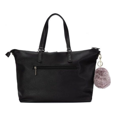 Womens Refresh 183442 Faux Leather Shoulder Bag - Black