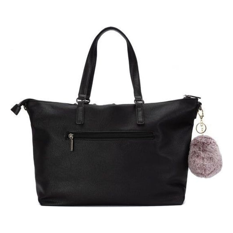 Womens Refresh 183442 Faux Leather Shoulder Bag - Black