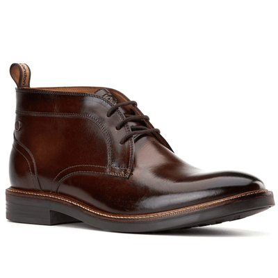 Base London Mens Lincoln Chukka Ankle Boots - Washed Brown