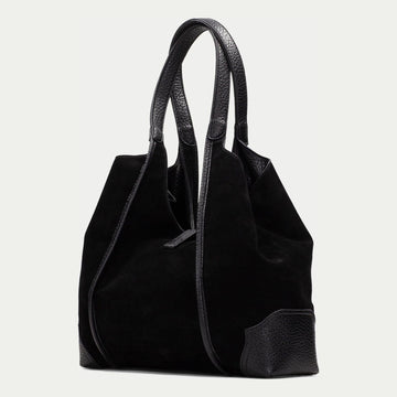 Womens Hispanitas 264939 Suede Shoulder Bag - Black