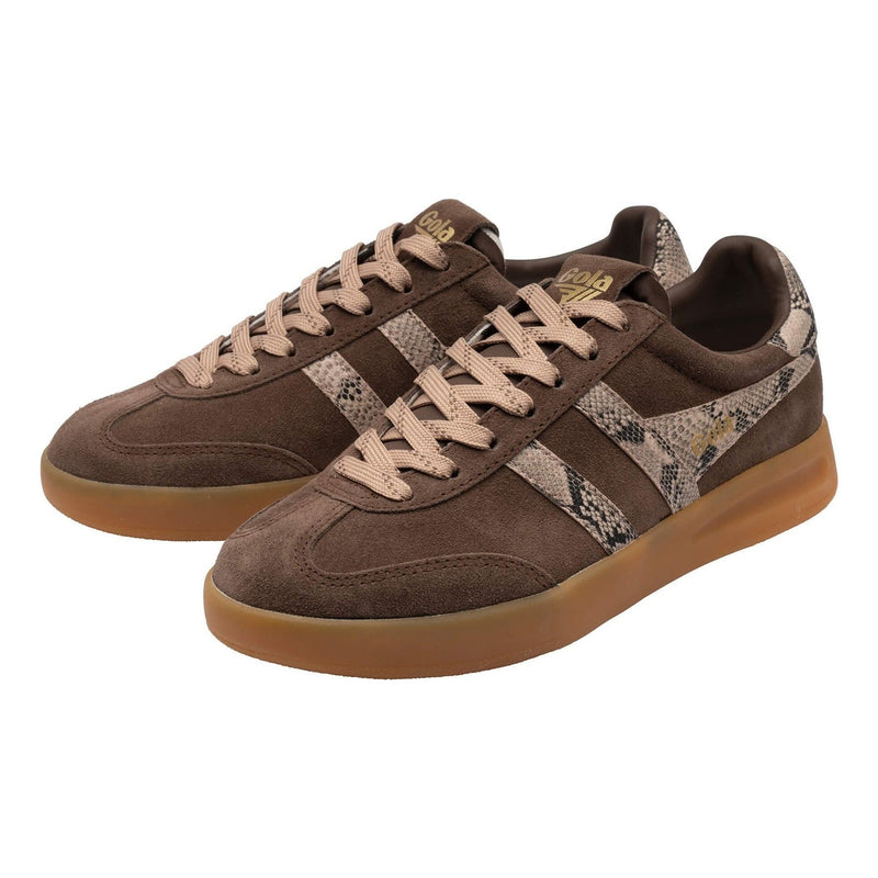 Womens Gola Cyclone Snake Trainers - Root/Cameo/Gum