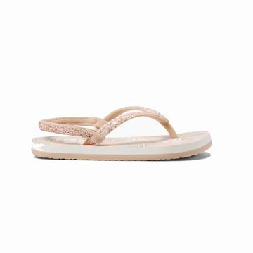Reef Kids Infant Junior Little Stargazer Prints Flip Flops Sandals - Natural - Cream