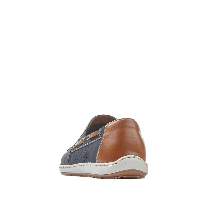 Mens Rieker 08866 Blue Flats - Blue