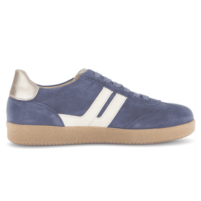 Womens Gabor 63.300 Blue Suede Trainers - Blue