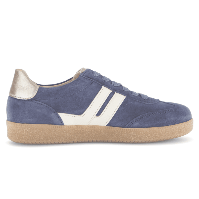 Womens Gabor 63.300 Blue Suede Trainers - Blue