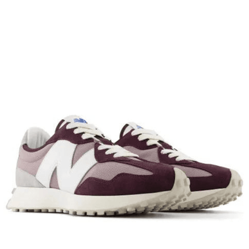 Mens New Balance 327 Mesh Trainers - Plum Brown
