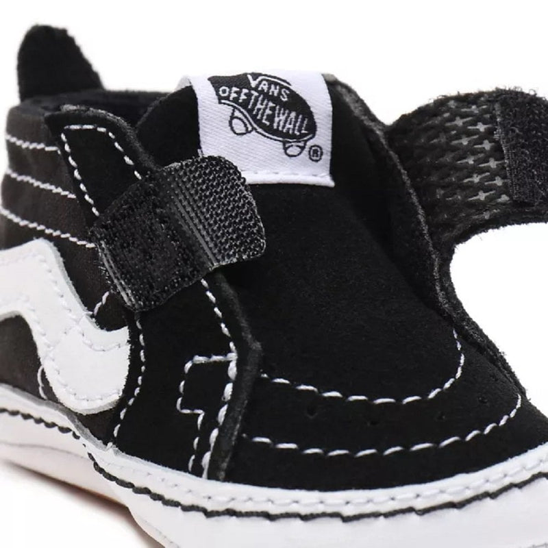 Boys Vans Sk8-Hi Crib Black and White Trainers - Black and White
