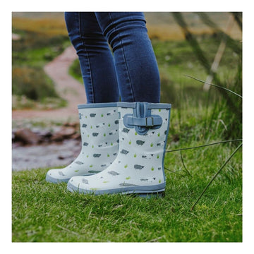 Womens Cotswold Farmyard Mid Wellingtons - Sheep