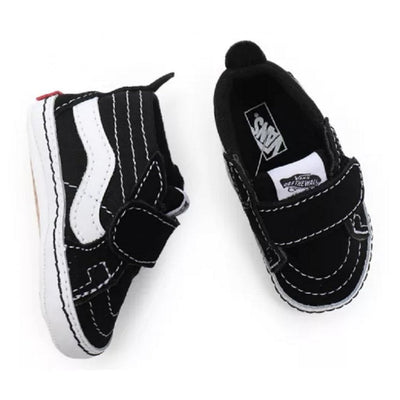 Boys Vans Sk8-Hi Crib Black and White Trainers - Black and White