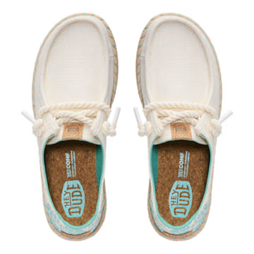 Womens Heydude Wendy Espadrille Hibiscus - Egret