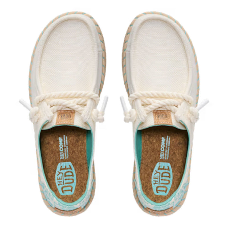 Womens Heydude Wendy Espadrille Hibiscus - Egret